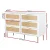 Artiss Chest of 6 Drawers Lowboy Cabinet White, 120x40x79cm, Particle Board, Metal Handles, Easy Assembly