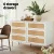 Artiss Chest of 6 Drawers Lowboy Cabinet White, 120x40x79cm, Particle Board, Metal Handles, Easy Assembly