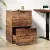 Artiss Rustic Brown 2-Drawer Filing Cabinet, 47x41x72cm, Oak Finish, Smooth Glide, Anti-Rust, E1 Particle Board