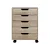 Artiss 5-Drawer Mobile Filing Cabinet, Scratch Beige, 360° Casters, 49x41x62cm, Easy Access, Locking Wheels, 1-Year