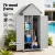 Gardeon Grey Outdoor Storage Cabinet - Weatherproof Fir Wood & PVC Roof, 69x39x182cm, Lockable, 3 Shelves, Easy Assembly