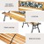 Gardeon 126cm Wooden Cast Iron 3-Seater Garden Bench with Rose Pattern Backrest - Weather-Resistant Patio Furniture
