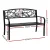 Gardeon 3-Seater Outdoor Bench - Steel Frame, Rust-Resistant, Black, 121cm, Vintage Design, 260kg Capacity