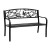 Gardeon 3-Seater Outdoor Bench - Steel Frame, Rust-Resistant, Black, 121cm, Vintage Design, 260kg Capacity