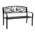 Gardeon 3-Seater Outdoor Bench - Steel Frame, Rust-Resistant, Black, 121cm, Vintage Design, 260kg Capacity