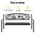 Gardeon 3-Seater Outdoor Bench - Steel Frame, Rust-Resistant, Black, 121cm, Vintage Design, 260kg Capacity