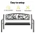 Gardeon 3-Seater Outdoor Bench - Steel Frame, Rust-Resistant, Black, 121cm, Vintage Design, 260kg Capacity