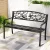Gardeon 3-Seater Outdoor Bench - Steel Frame, Rust-Resistant, Black, 121cm, Vintage Design, 260kg Capacity