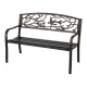 Gardeon Bronze 3-Seater Steel Garden Bench - Vintage Design, Rust-Resistant, Indoor/Outdoor Furniture, 260kg Capacity