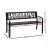 Gardeon Outdoor Garden Bench - Steel 2 Seater, Black, Rust-Resistant, 118.5cm, Indoor/Outdoor, Easy Assembly