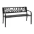 Gardeon Outdoor Garden Bench - Steel 2 Seater, Black, Rust-Resistant, 118.5cm, Indoor/Outdoor, Easy Assembly