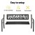 Gardeon Outdoor Garden Bench - Steel 2 Seater, Black, Rust-Resistant, 118.5cm, Indoor/Outdoor, Easy Assembly