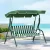 Gardeon 3-Seater Outdoor Swing Chair with Adjustable Canopy, Steel Frame, Cushions, 200kg Capacity - White/Green