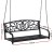 Gardeon Outdoor 2-Seater Swing Chair, Powder-Coated Steel, 200kg Capacity, Black, Easy Assembly, 127x41x50cm, 1-Year