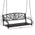 Gardeon Outdoor 2-Seater Swing Chair, Powder-Coated Steel, 200kg Capacity, Black, Easy Assembly, 127x41x50cm, 1-Year