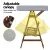 Gardeon Outdoor Wooden Swing Chair: 2-Seater Charcoal Bench with Adjustable Canopy, Cushions & 250kg Capacity