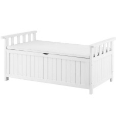 Gardeon 160L White Fir Wood Outdoor Storage Bench Box - Water-Resistant, Insect-Resistant, Indoor/Outdoor Use