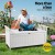 Gardeon 160L White Fir Wood Outdoor Storage Bench Box - Water-Resistant, Insect-Resistant, Indoor/Outdoor Use