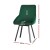 Artiss Sam Dining Chairs Set of 2 - Green Velvet, Swivel Base, Splayed Metal Legs, Easy Assembly, 150kg Capacity