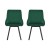 Artiss Sam Dining Chairs Set of 2 - Green Velvet, Swivel Base, Splayed Metal Legs, Easy Assembly, 150kg Capacity