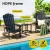 Gardeon 3-Piece Outdoor Adirondack Set Black—HDPE Weatherproof Chairs with Cup Holders & Side Table, 170kg Capacity