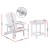Gardeon 3 Piece Outdoor Set White HDPE Adirondack Chairs and Table, Weatherproof, 170kg Capacity, Garden Patio Lounge