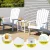 Gardeon 3 Piece Outdoor Set White HDPE Adirondack Chairs and Table, Weatherproof, 170kg Capacity, Garden Patio Lounge