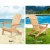 Gardeon Adirondack Outdoor Chairs Set of 2, Foldable Fir Wood Patio Furniture with Wide Armrests, Natural Finish