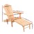Gardeon 2PC Adirondack Outdoor Chairs & Ottoman Set, Hemlock Wood, Foldable Patio Furniture for Garden, 150kg Capacity