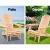 Gardeon Adirondack Outdoor Chair with Slide-Out Ottoman, Eco-Friendly Wooden Patio Furniture, Foldable & Durable Design
