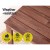 Gardeon Wooden Coffee Side Table: Weather-Resistant, 44.5cm Brown Fir Wood, Perfect for Outdoor Patio & Garden Use