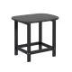 Gardeon Black Outdoor Coffee Side Table - Weatherproof HDPE, 91kg Capacity, 47.5cm Height, Water-Draining Design