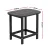 Gardeon Black Outdoor Coffee Side Table - Weatherproof HDPE, 91kg Capacity, 47.5cm Height, Water-Draining Design