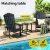 Gardeon Black Outdoor Coffee Side Table - Weatherproof HDPE, 91kg Capacity, 47.5cm Height, Water-Draining Design