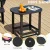 Gardeon Black Outdoor Coffee Side Table - Weatherproof HDPE, 91kg Capacity, 47.5cm Height, Water-Draining Design