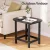 Gardeon Black Outdoor Coffee Side Table - Weatherproof HDPE, 91kg Capacity, 47.5cm Height, Water-Draining Design