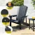 Gardeon Outdoor Black Adirondack Chair HDPE 80x90x94cm, Weather-Resistant, Cup Holder, 170kg Patio Lounge