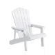 Gardeon White HDPE Adirondack Outdoor Chair 103° Recline, Cup Holder, 170kg Capacity, Weather-Resistant, 80x90x94cm