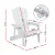 Gardeon White HDPE Adirondack Outdoor Chair 103° Recline, Cup Holder, 170kg Capacity, Weather-Resistant, 80x90x94cm