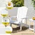 Gardeon White HDPE Adirondack Outdoor Chair 103° Recline, Cup Holder, 170kg Capacity, Weather-Resistant, 80x90x94cm