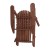 Gardeon Adirondack Wooden Foldable Beach Chair, Brown - Eco-Friendly, High Back, Wide Armrests, Canadian Fir Wood