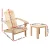 Gardeon 3PC Adirondack Chair Set: Fir Wood, Eco-Friendly Finish, High Back, Wide Armrests, 2 Chairs & Side Table Set