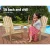 Gardeon Adirondack Wooden Beach Chair, Fir Wood, Eco-Friendly, UV-Resistant, 150kg Capacity, 52x82x86cm, Patio Furniture