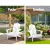 Gardeon White Adirondack Outdoor Chair - Eco-Friendly Fir Wood, 150kg Capacity, UV-Resistant, Wide Armrests, 52x82x86cm