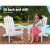 Gardeon White Adirondack Outdoor Chair - Eco-Friendly Fir Wood, 150kg Capacity, UV-Resistant, Wide Armrests, 52x82x86cm
