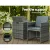 Gardeon 5PC Grey Wicker Bistro Set - Outdoor/Indoor Furniture with UV-Resistant PE Wicker & Aluminium Frame, 5mm Glass