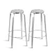 Gardeon 2-Piece Aluminium Bar Stools - 82cm Tall, Rust & UV-Resistant, Indoor/Outdoor Use, Anti-Slip, 150kg Capacity