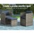 Gardeon 11-Piece Outdoor Dining Set with Wicker Table & Chairs, Grey, UV-Resistant, Space-Saving Design, Seats 10