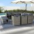Gardeon 11-Piece Outdoor Dining Set with Wicker Table & Chairs, Grey, UV-Resistant, Space-Saving Design, Seats 10
