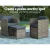 Gardeon 9-Piece Grey Wicker Outdoor Dining Set with Cushions & Storage Cover - Seats 8, Space-Saving Design